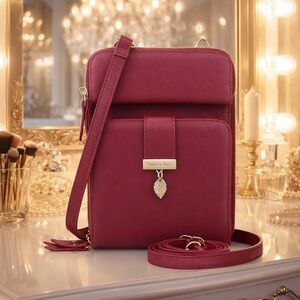 Pomelo Best Red Crossbody Bag with RDIF Blocking